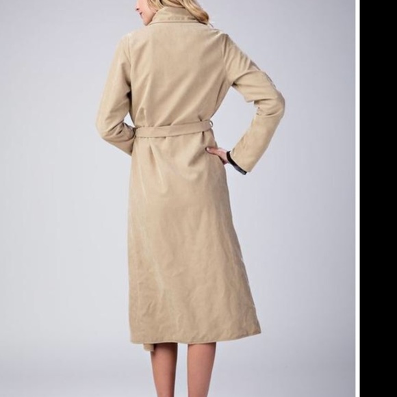 Khaki Lightweight Duster Jacket - Picture 4 of 4
